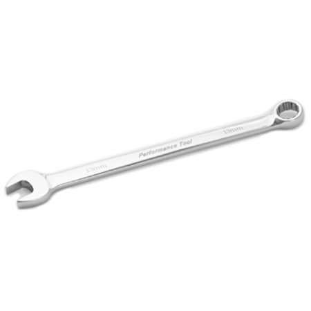 Performance Tool Long Chrome Combination Wrench, 13mm, with 12 Point Box End, Fully Polished, 8-1/16" Long W30113